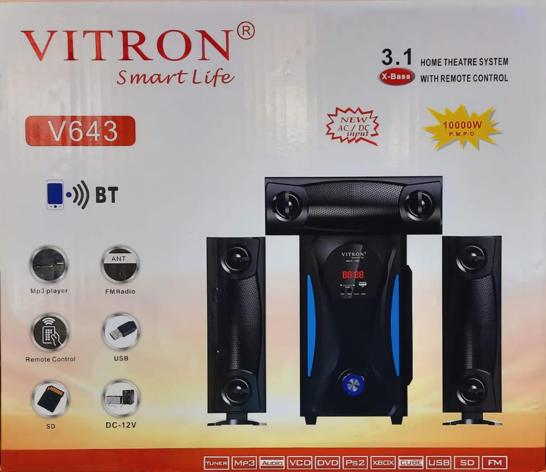 VITRON V643 HOME THEATRE SYSTEM WITH REMOTE CONTROL
