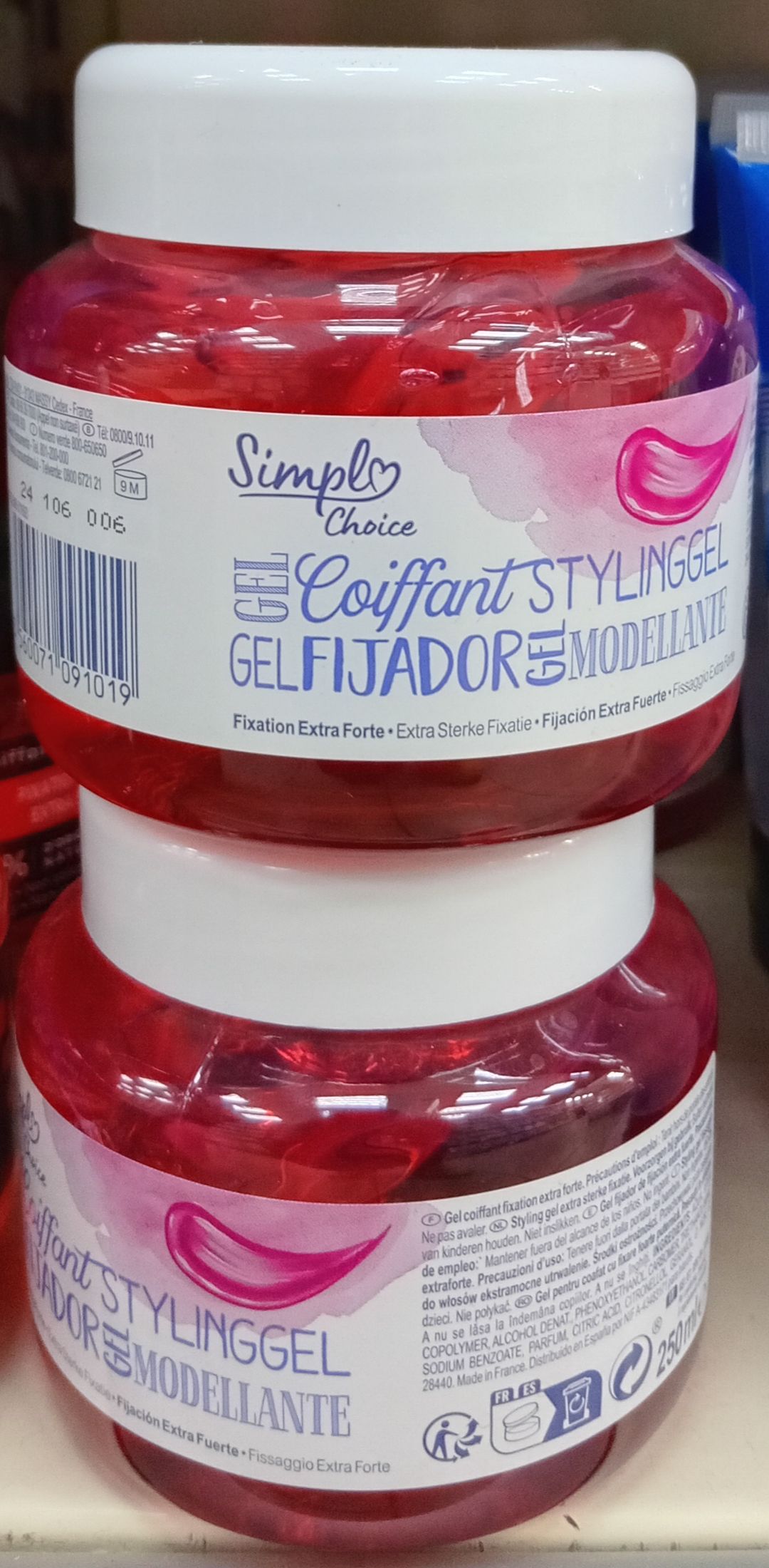 Simple Coiff. Gel Ext. Fort 250ml
