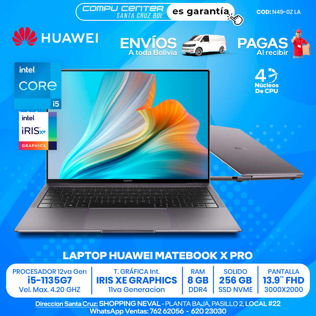 Huawei Matebook X PRO / CORE i5 11Va Generación