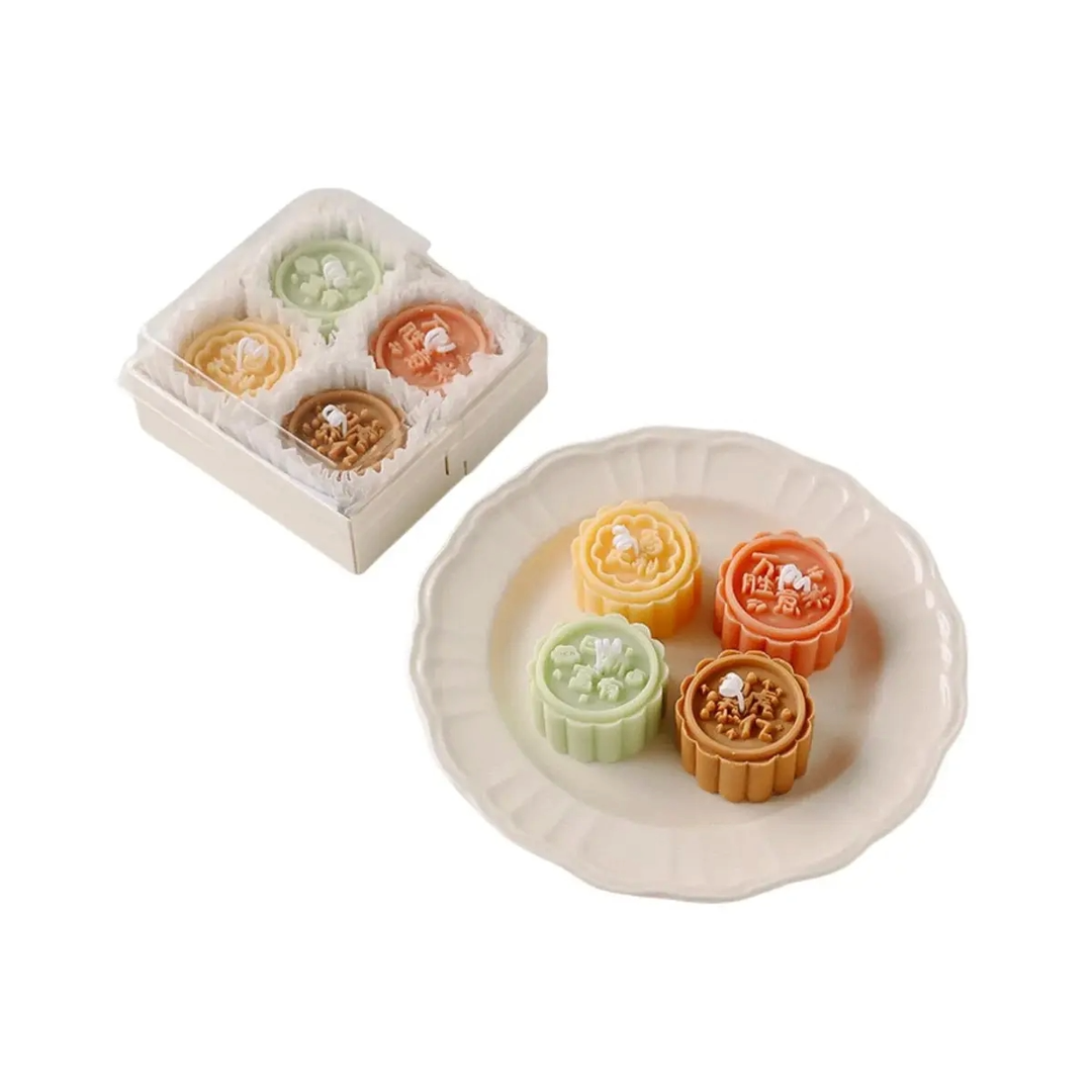 VELAS DECORATIVA FLORES SET DE 4