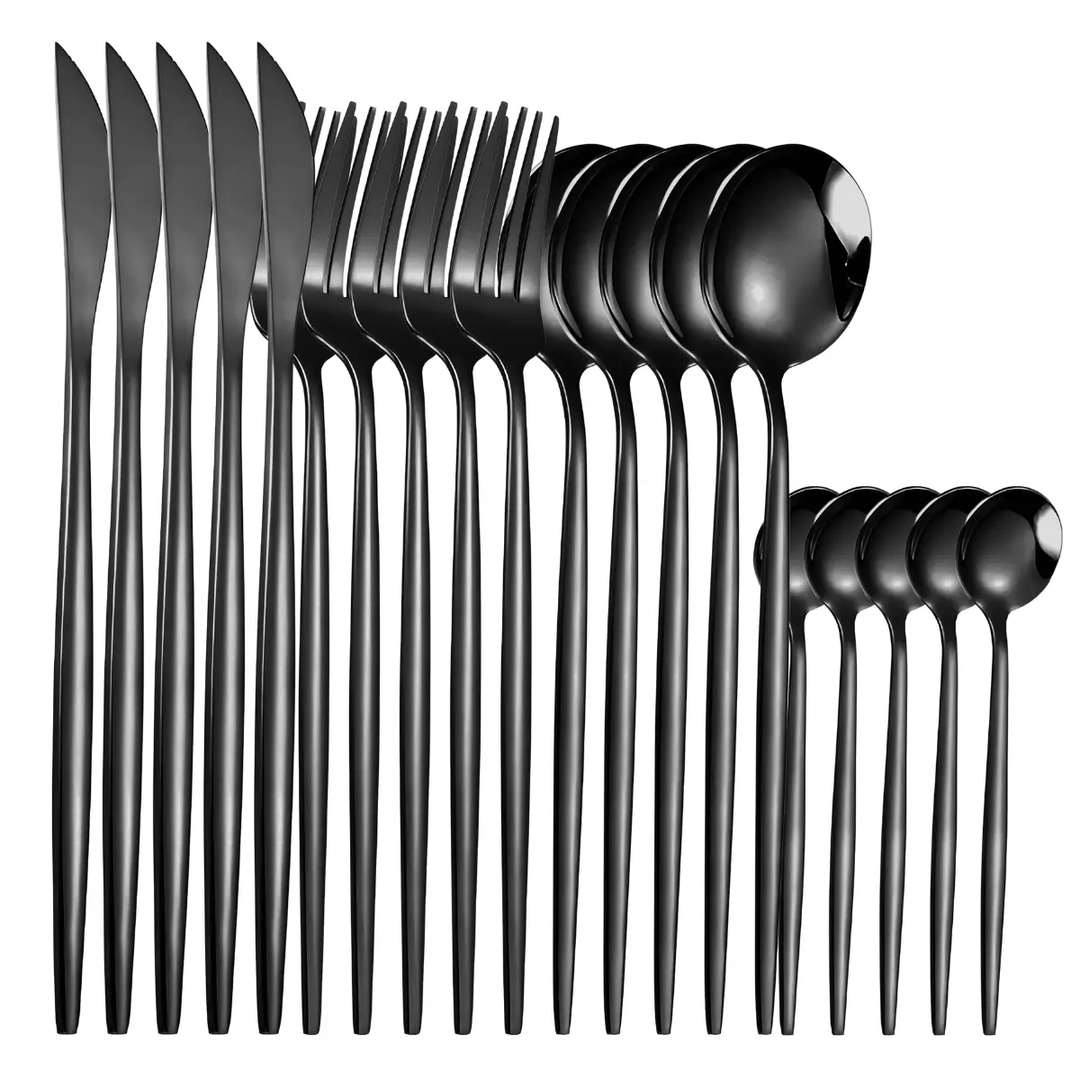 SET DE CUBIERTOS 24 PZAS TABLEWARE COLOR CROMO