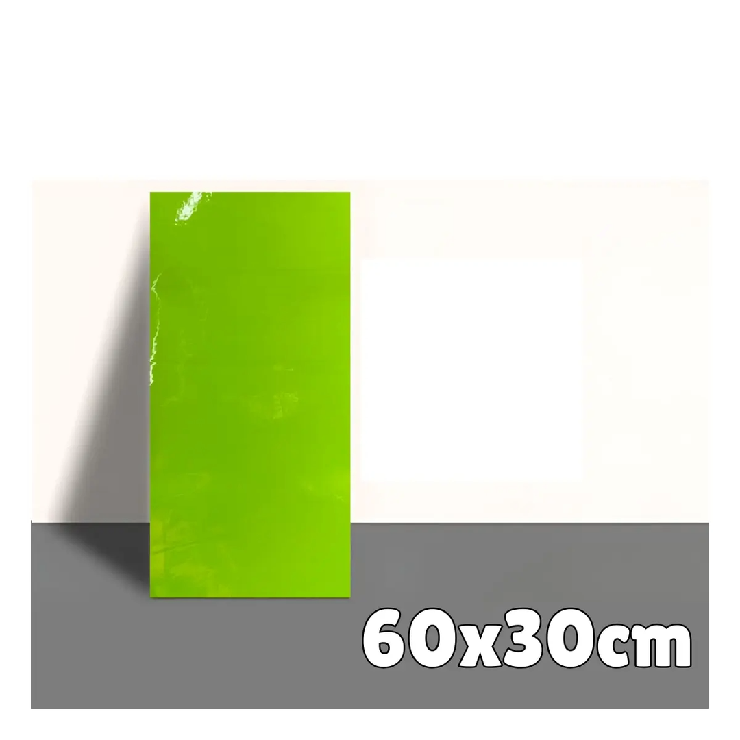 SET DE 10 LAMINAS DE RECUBR. P/PARED COLOR VERDE MANZANA 60x30 CM