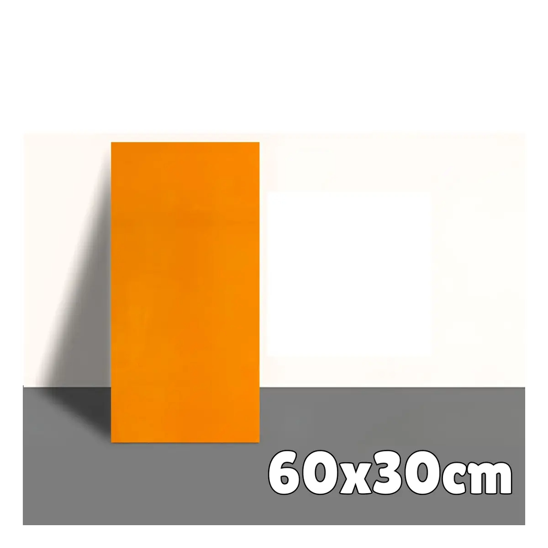 SET DE 10 LAMINAS DE RECUBR. P/PARED COLOR NARANJA 60x30 CM