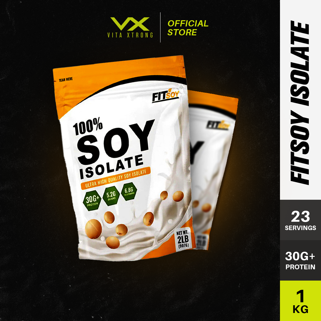 FITSOY 100% SOY ISOLATE 2lbs (1KG) | Soy Protein, Plant Protein, Vegan, Lean Muscle & Recovery