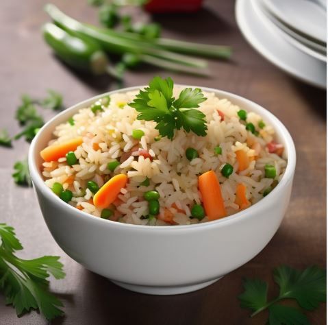 Riz sauce (Tomate, arachide, légumes, gombo)