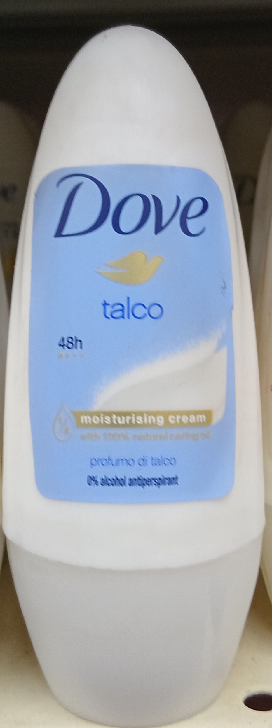 Dove Anti-Persp. R/On 0% Alc Talco 50ml