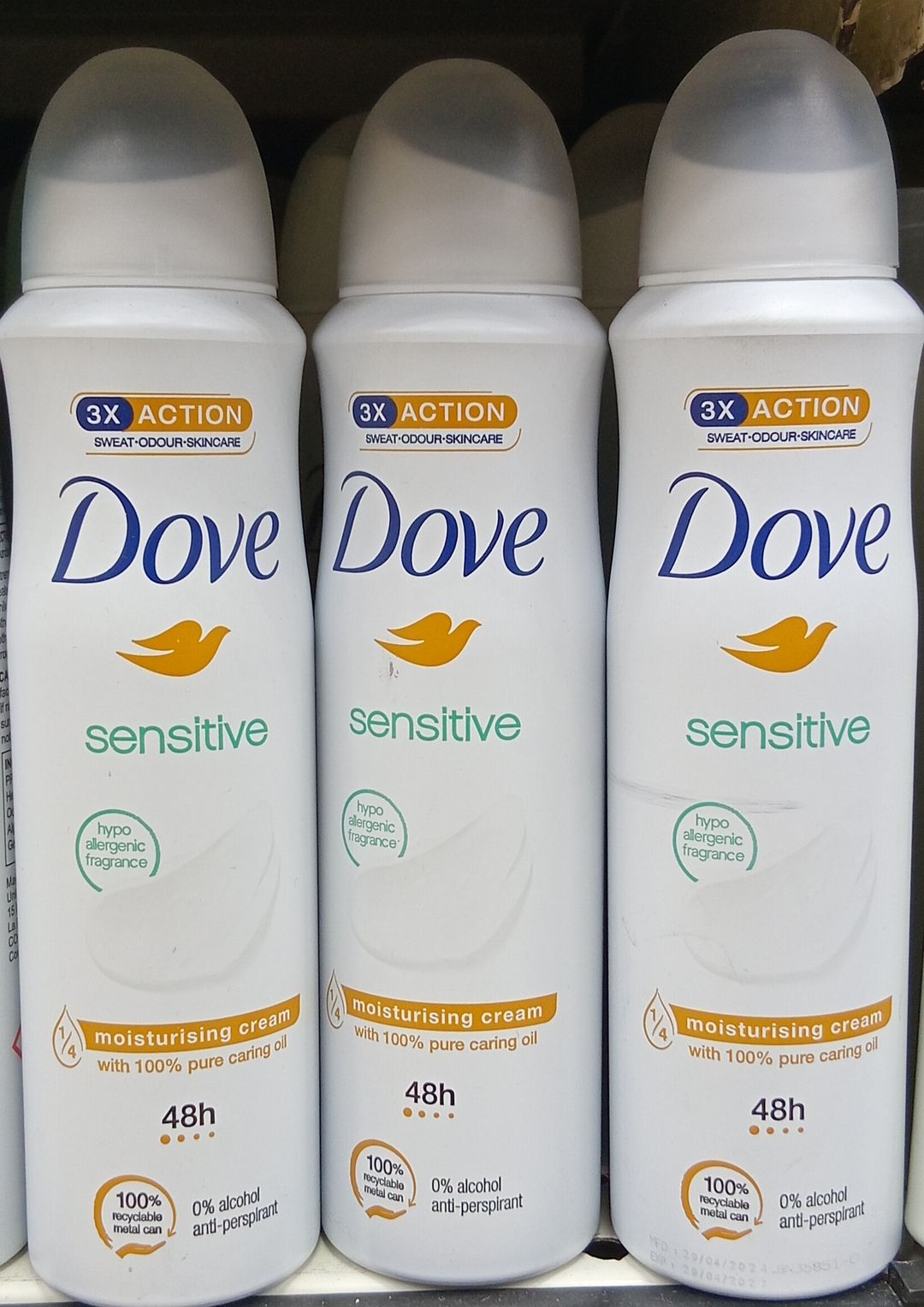 Dove Deo Antipers Sensitive 150ml