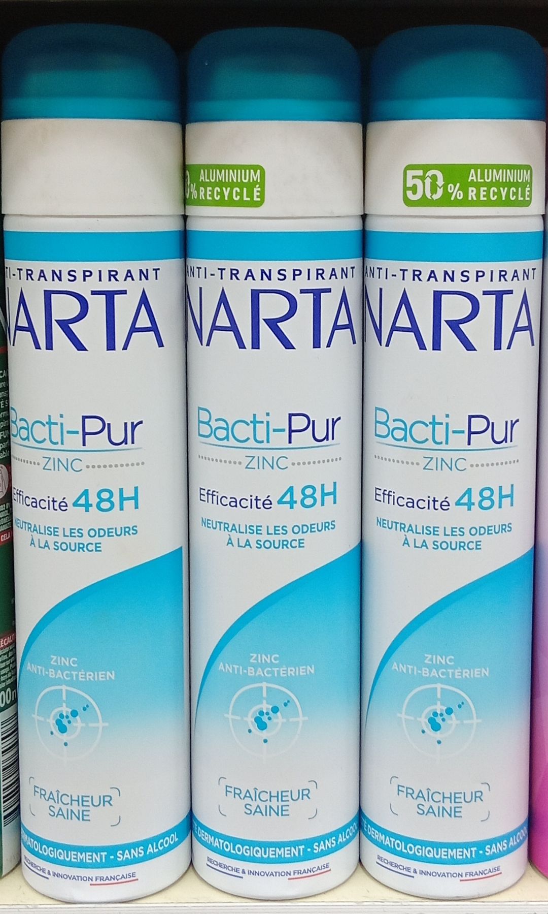 Anti-Transp. Femme Bacti-Pur Zinc 48h 200ml