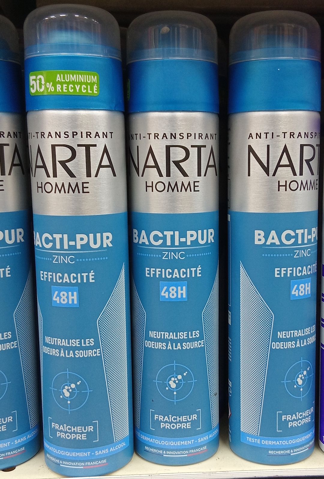 Narta Anti-Transp. Homme Bacti-pur Zinic 48h 