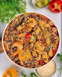 Sauce Gouagouassou + Foutou d'igname/Riz 