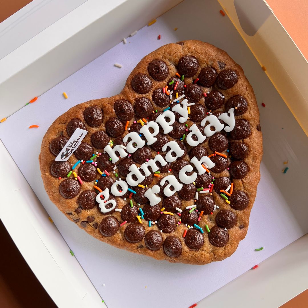 7” Heart Customised Big Cookie