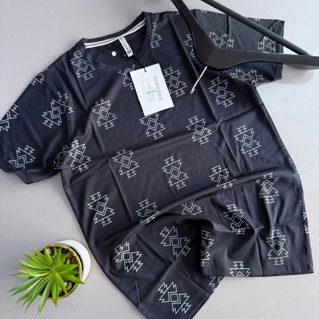 RADIOLOGY T-SHIRTS (PATTERNED) - BLACK  
