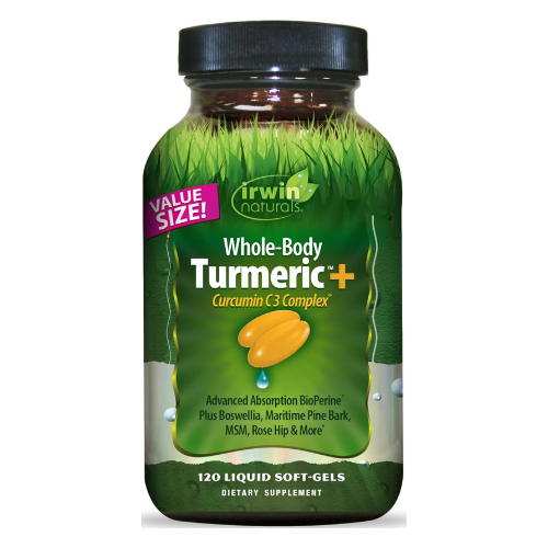 IRWIN NATURALS WHOLE BODY TURMERIC+ 120 SOFTGELS