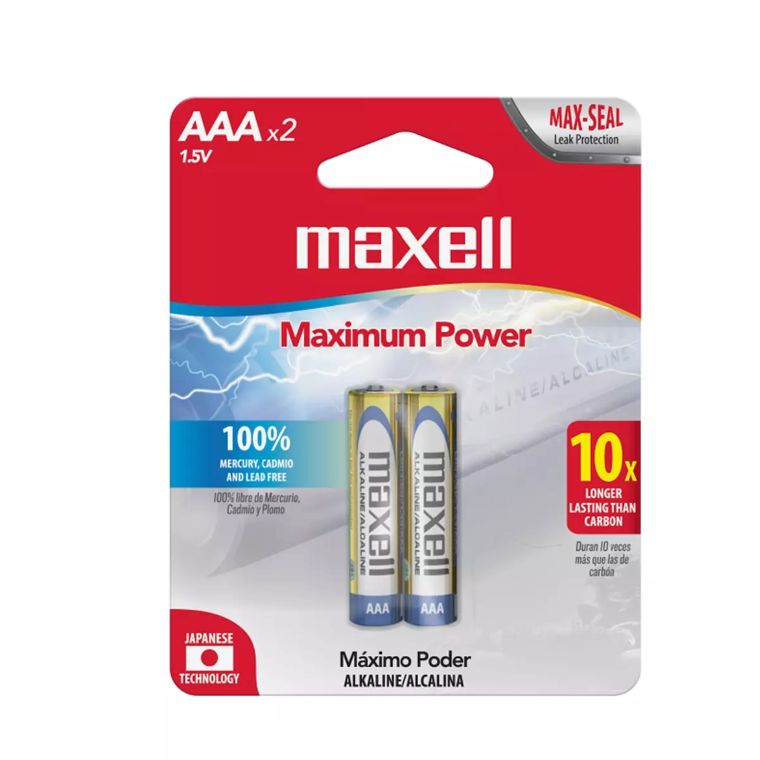 PILA 2 PACK MAXELL AAA ALCALINA