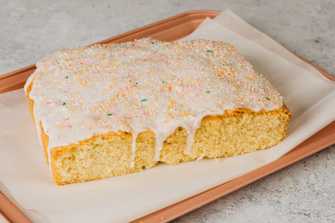 Old School Icing and Sprinkles Cake