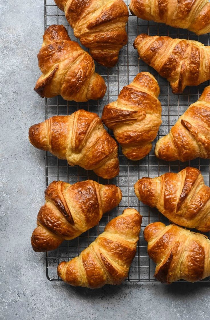 Freshly baked Croissants (plain. Chocolate)
