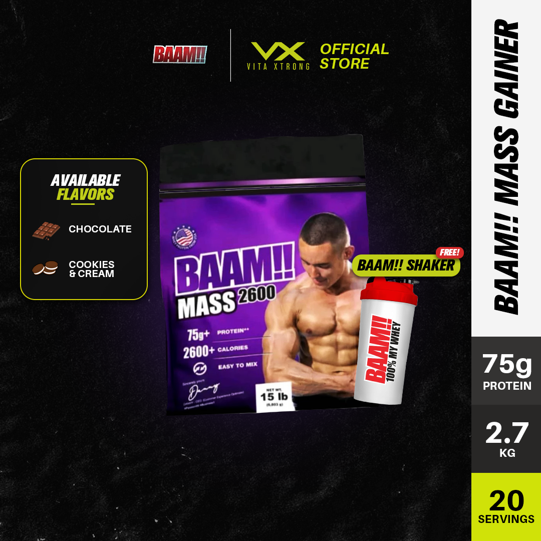 BAAM!! Mass Gainer 2600 (6lbs/2.7kg) | Weight Gain Supplement High Calorie & Protein