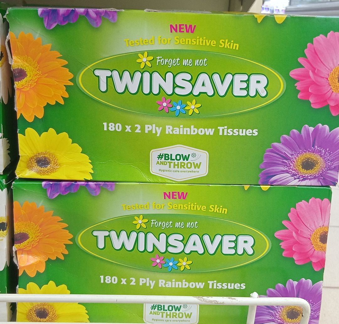 Twinsaver Facial Tissues 2ply Rainbow