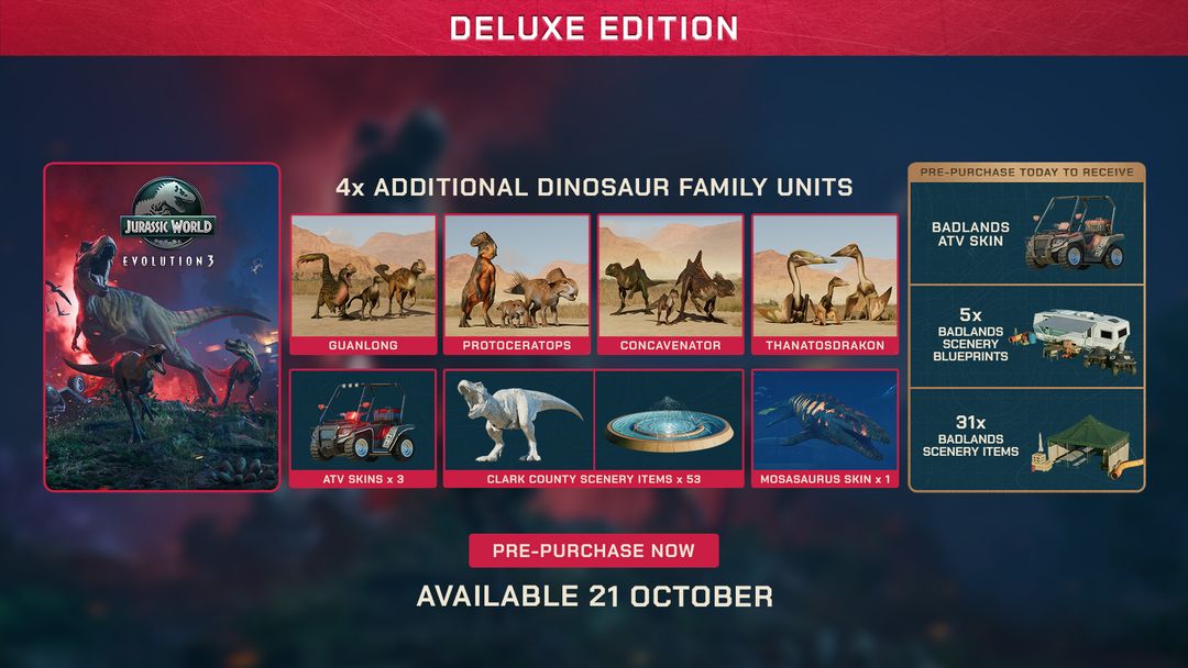 JURRASIC WORLD EVOLUTION 3 DELUXE EDITION