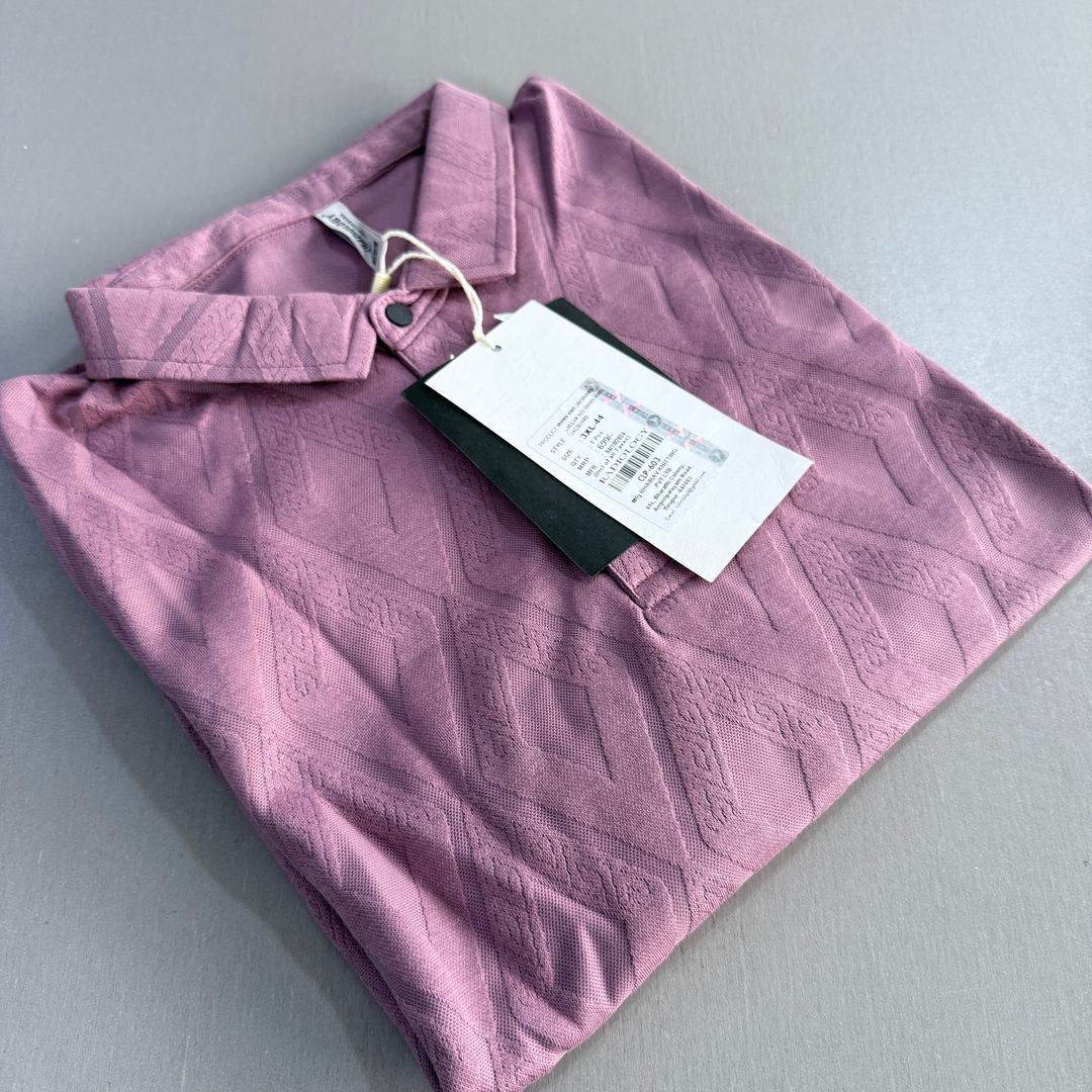 RADIOLOGY PLAIN PATTERNED POLO SHIRT - LAVENDER