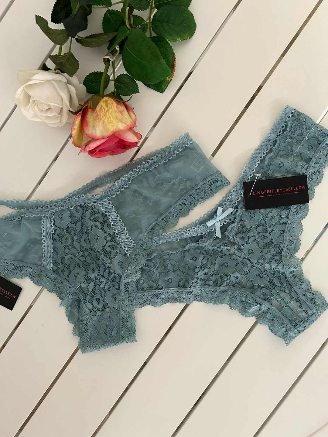 soft lace panty- light green