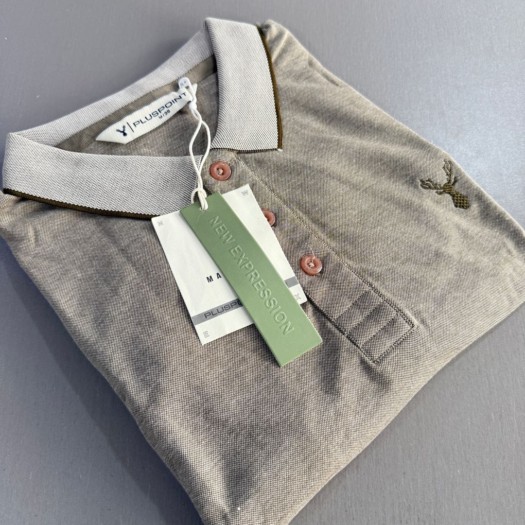 PLUS POINT POLO SHIRT - DARK NUDE