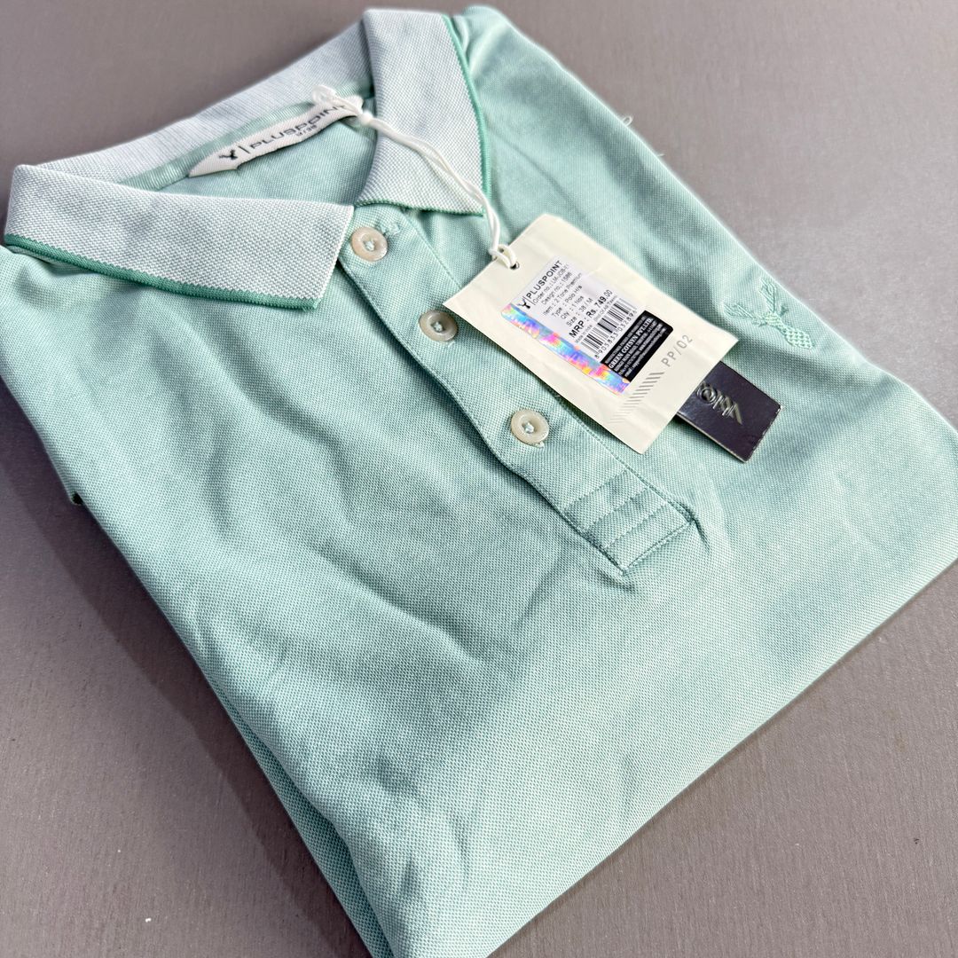 PLUS POINT POLO SHIRT - GREEN