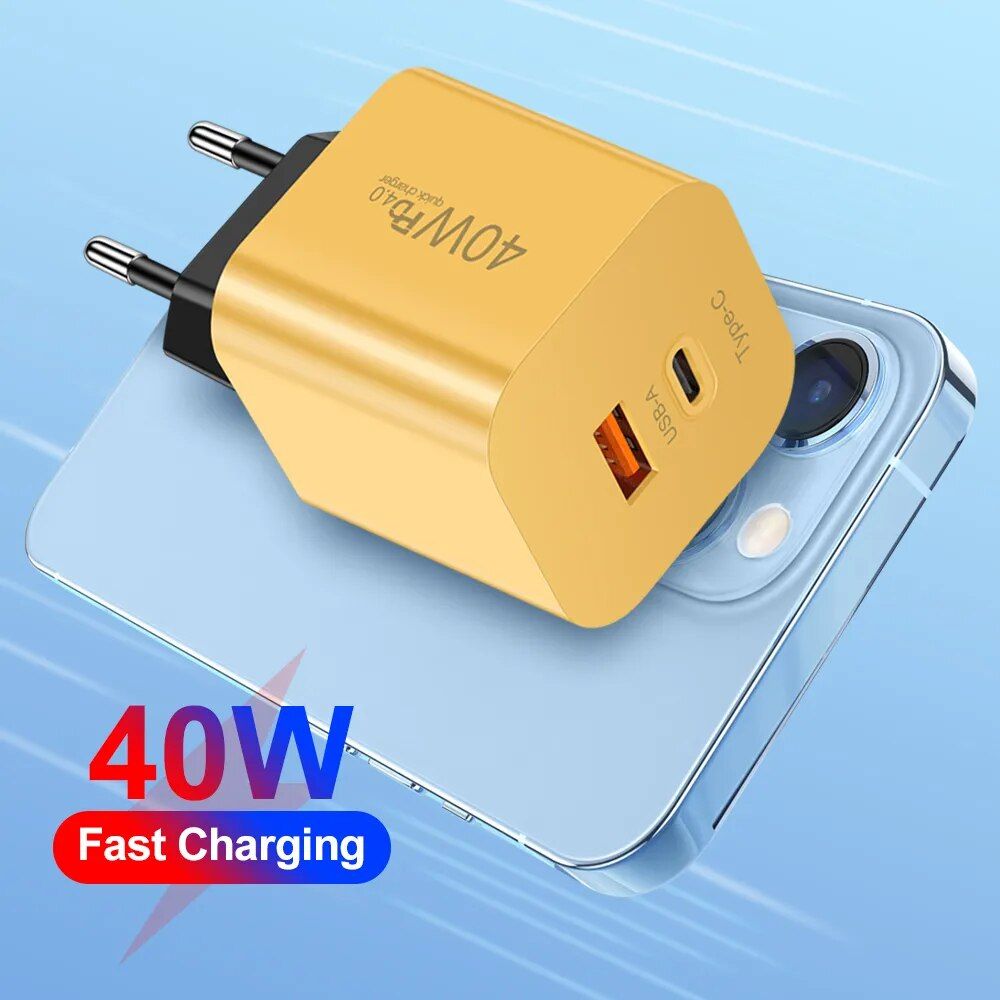 40W USB Charger Type C Fast Charging 