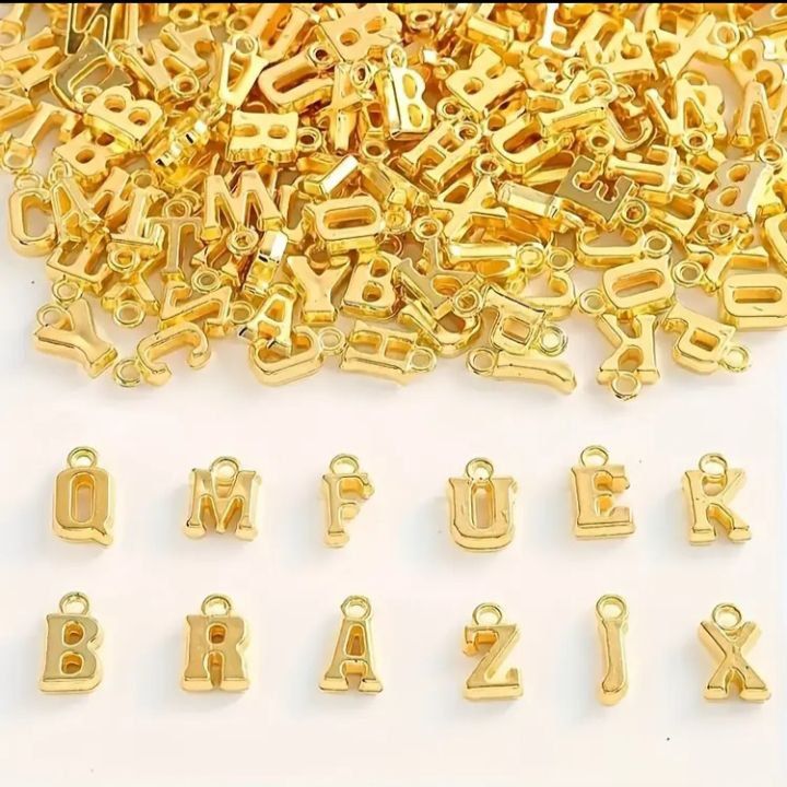 Alphabet letter charms - Gold