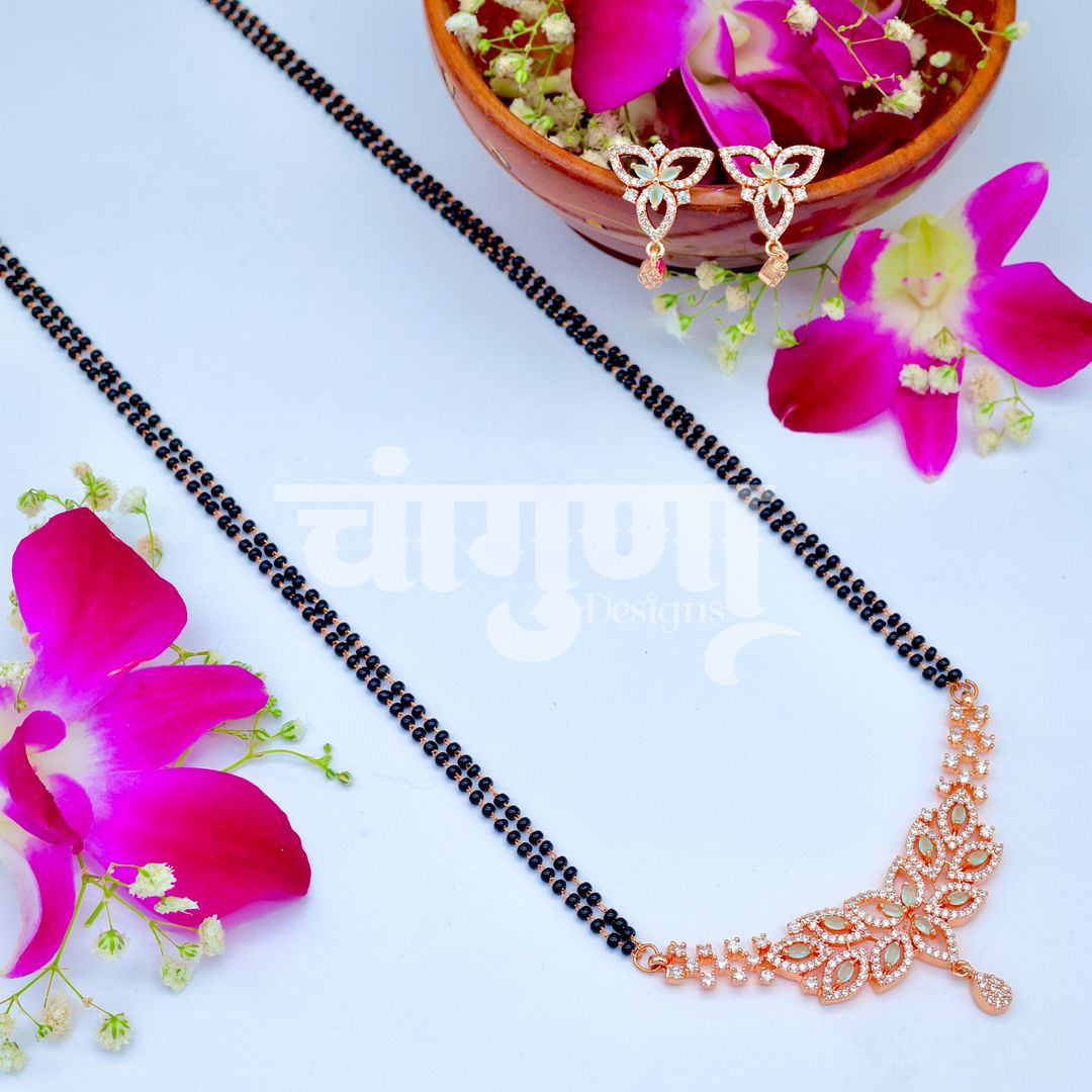 AD Mangalsutra 30 (Mint Green Shade)