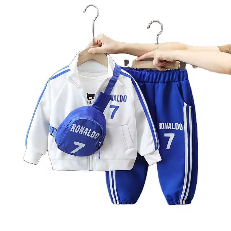 Boys' Suit Spring and Autumn Two-piece Suit Spring Suit Trendy Sportswear