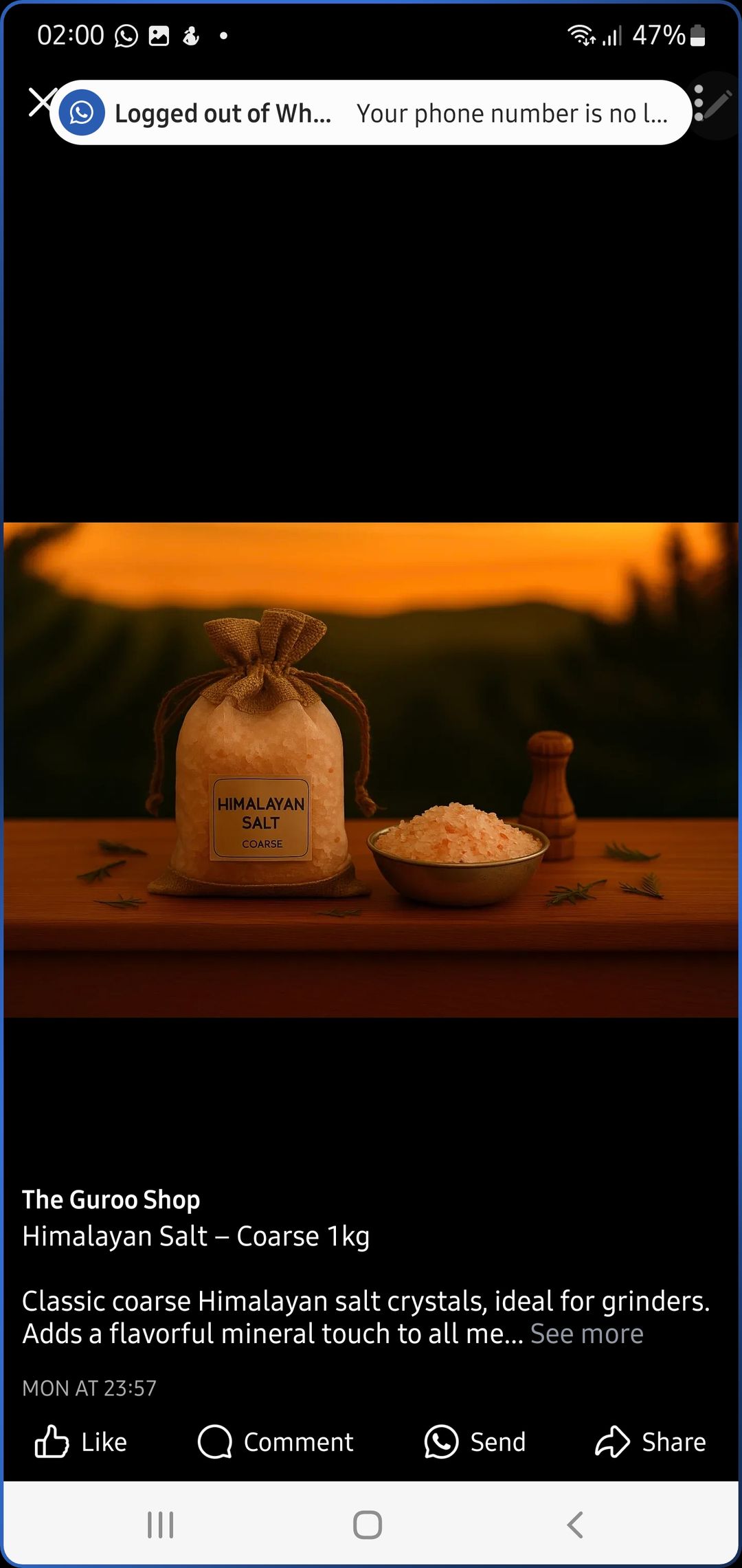 Himalayan Salt – Coarse 1kg
