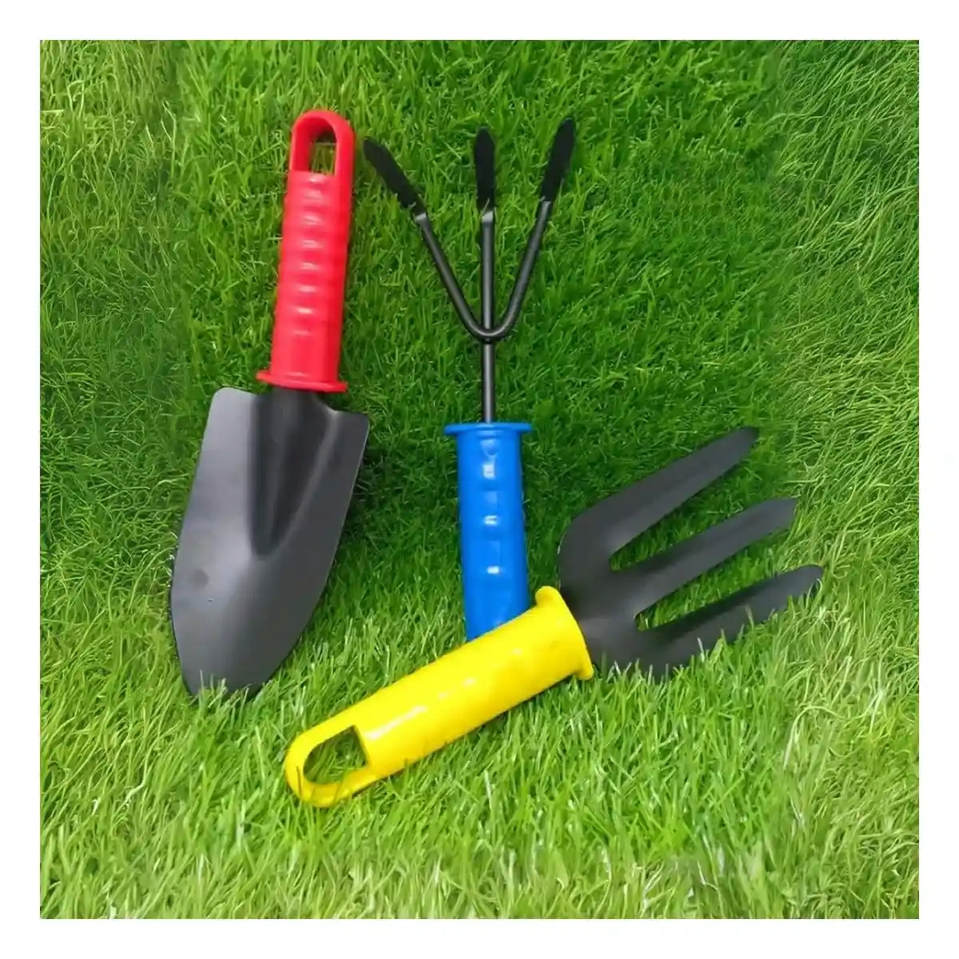 SET DE 3 PARA JARDINERIA GARDEN TOOLS *COLORES*