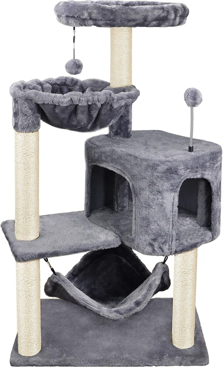TORRE CENTRO DE ACTIVIDADES PARA GATOS DE ESTILO HAMACA 39.4"