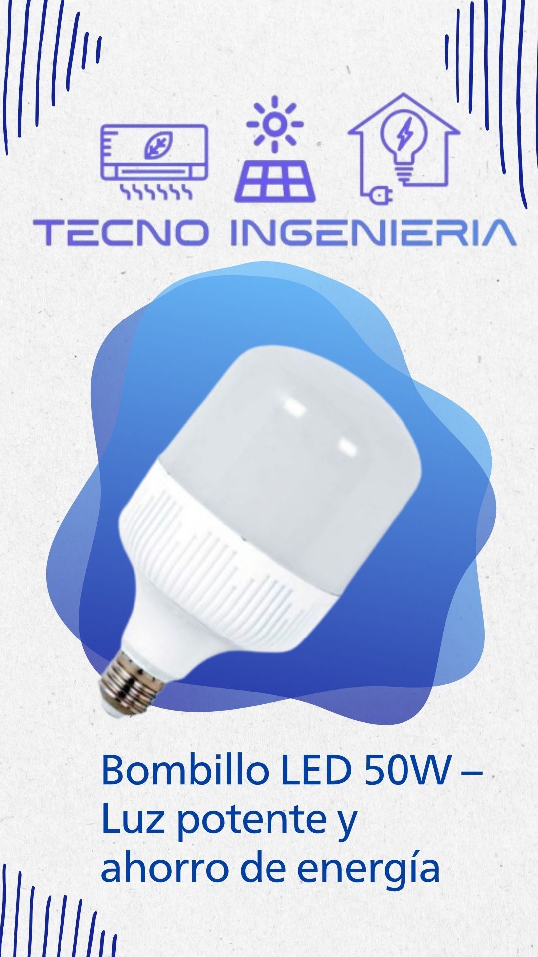 Bombillo LED 50W – Luz potente y ahorro de energía