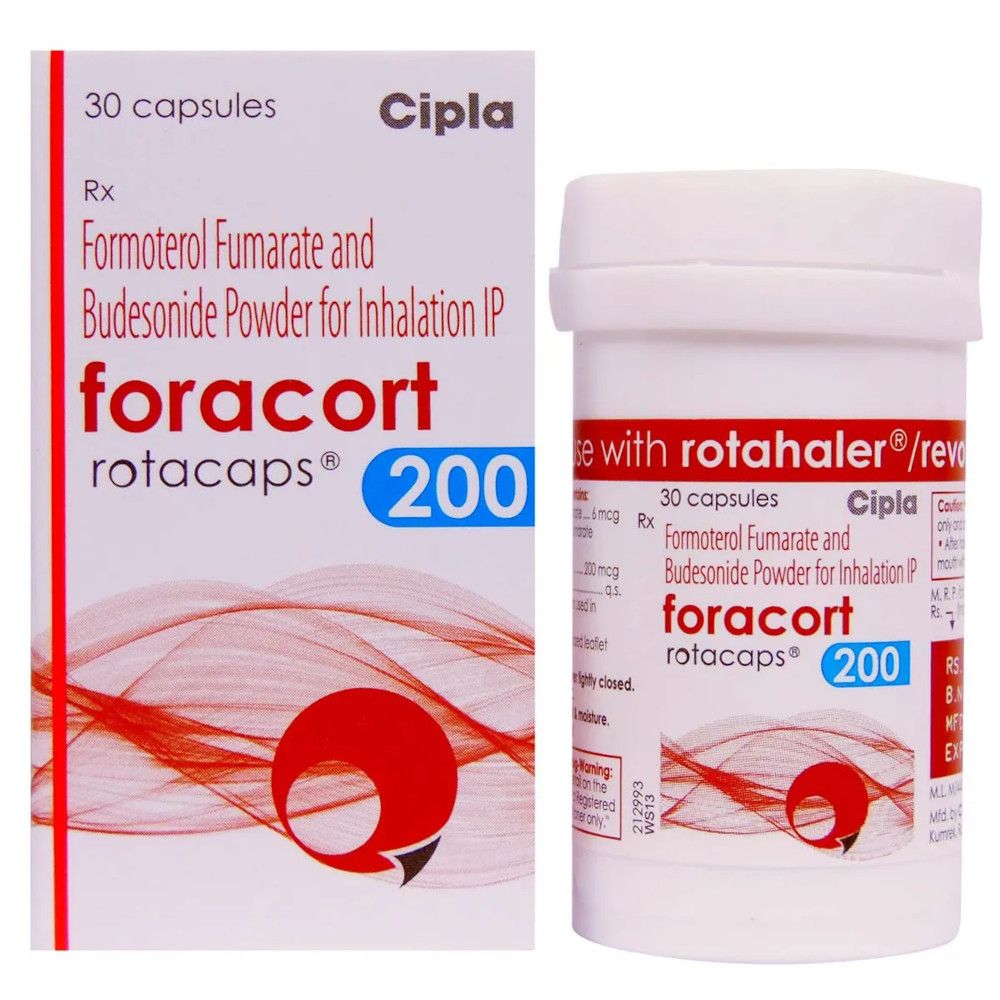 Budesonide 200 mcg + Formoterol Fumarate Dihydrate 6mcg