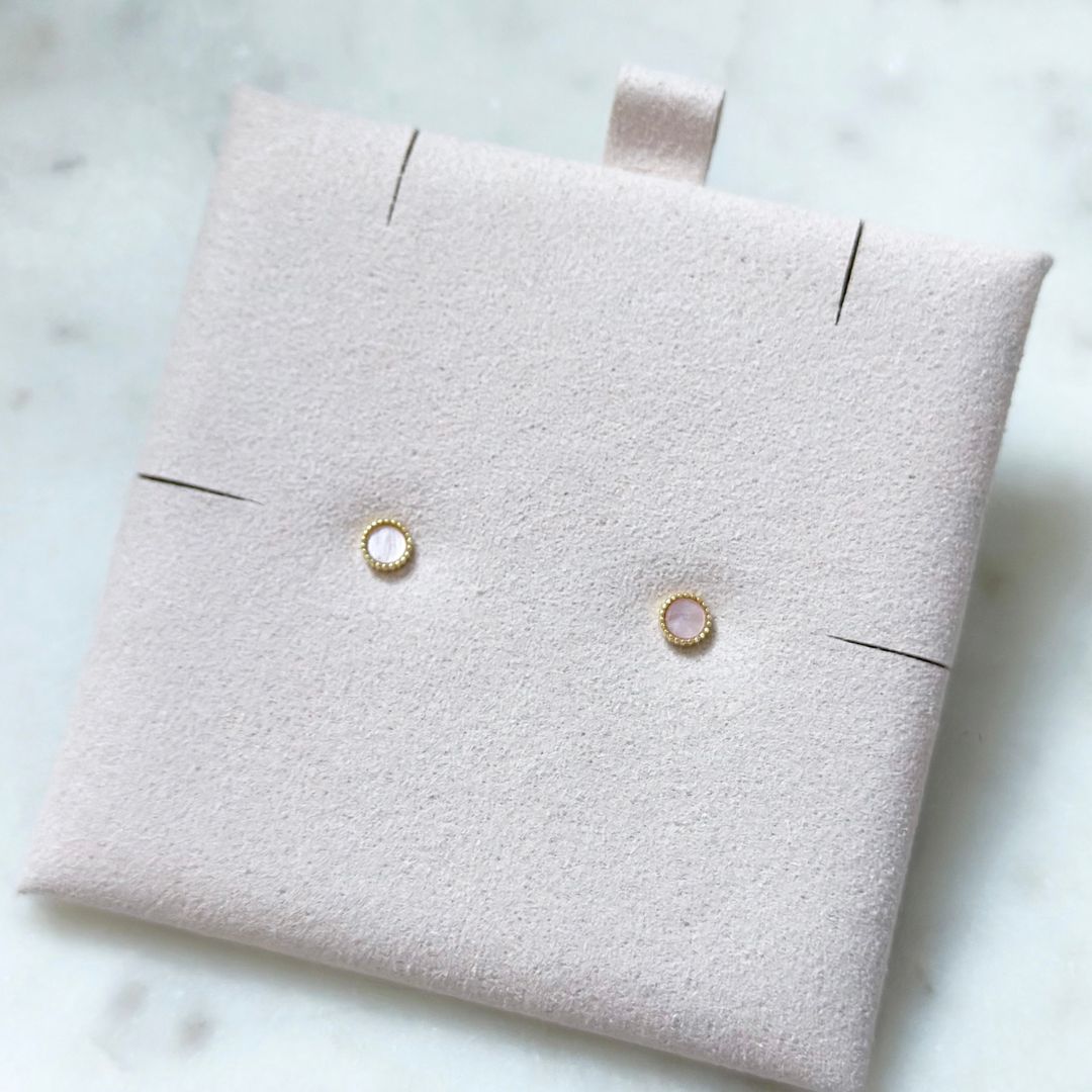 Mini Pink Circ Stud