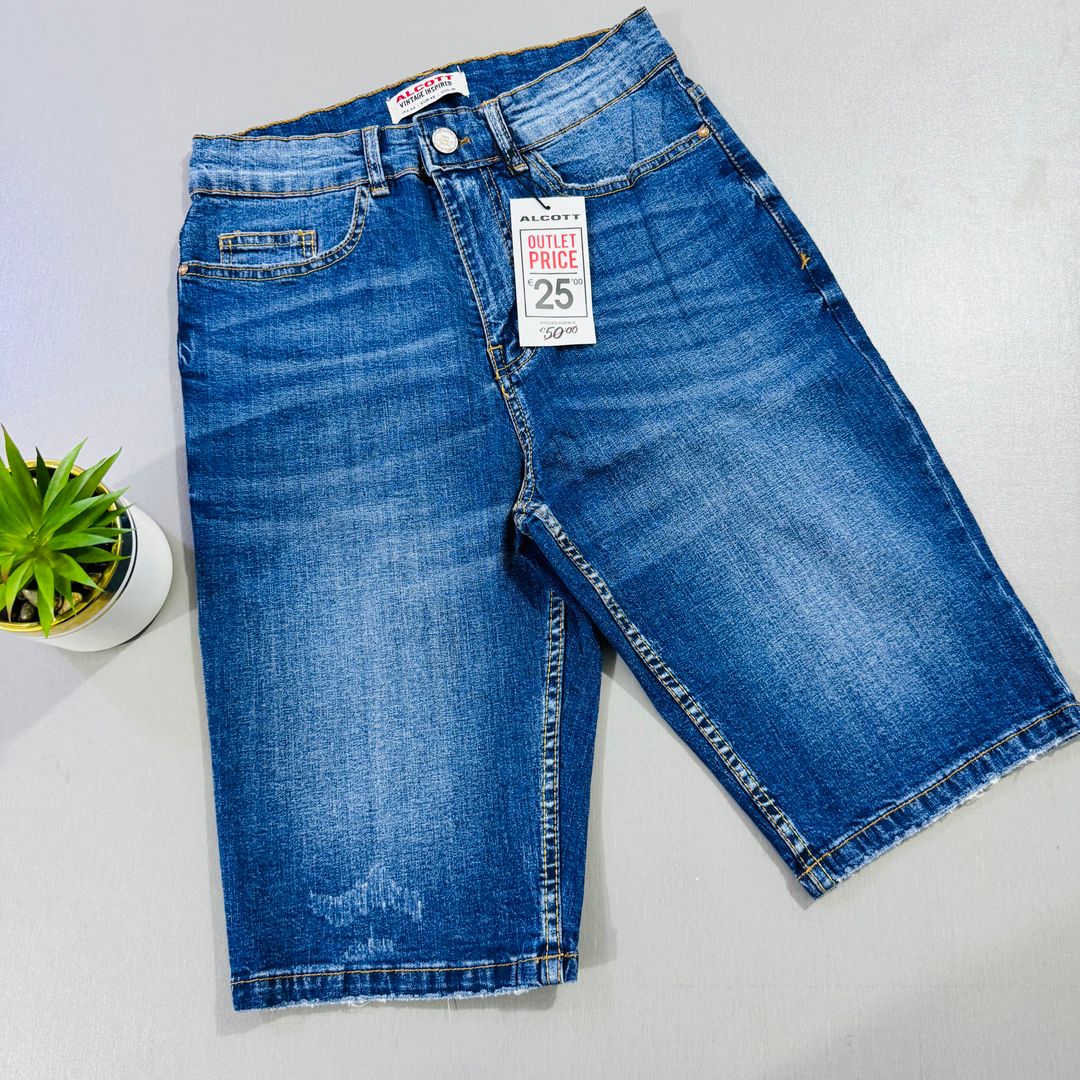 JEANS SHORTS ALCOTT THREE QUARTERED - BLUE 
