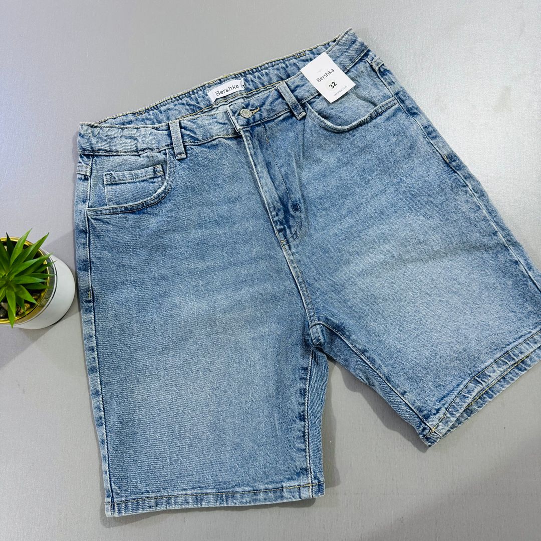 JEANS SHORTS BERSHKA - BLUE