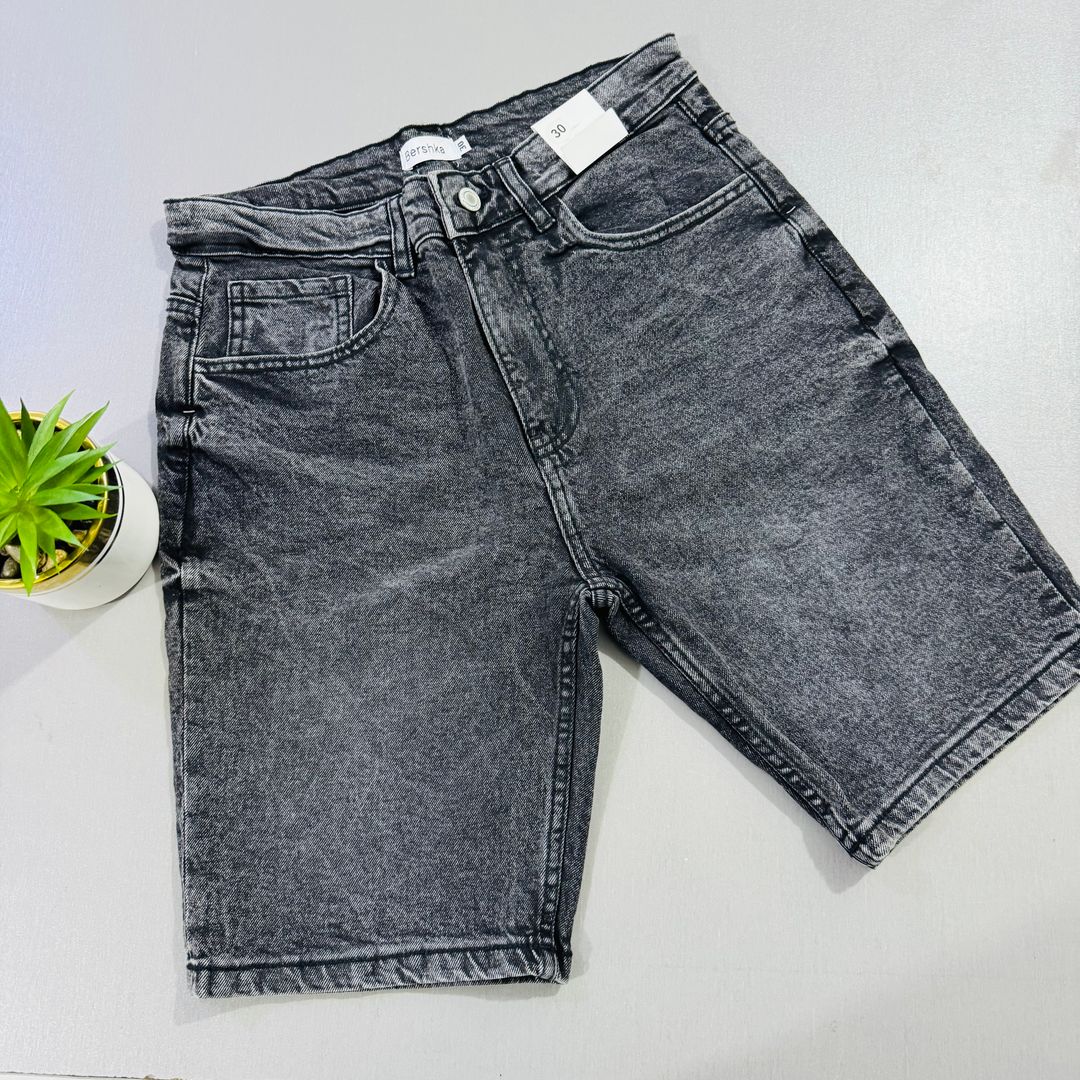 JEANS SHORTS BERSHKA - GREYISH BLACK 