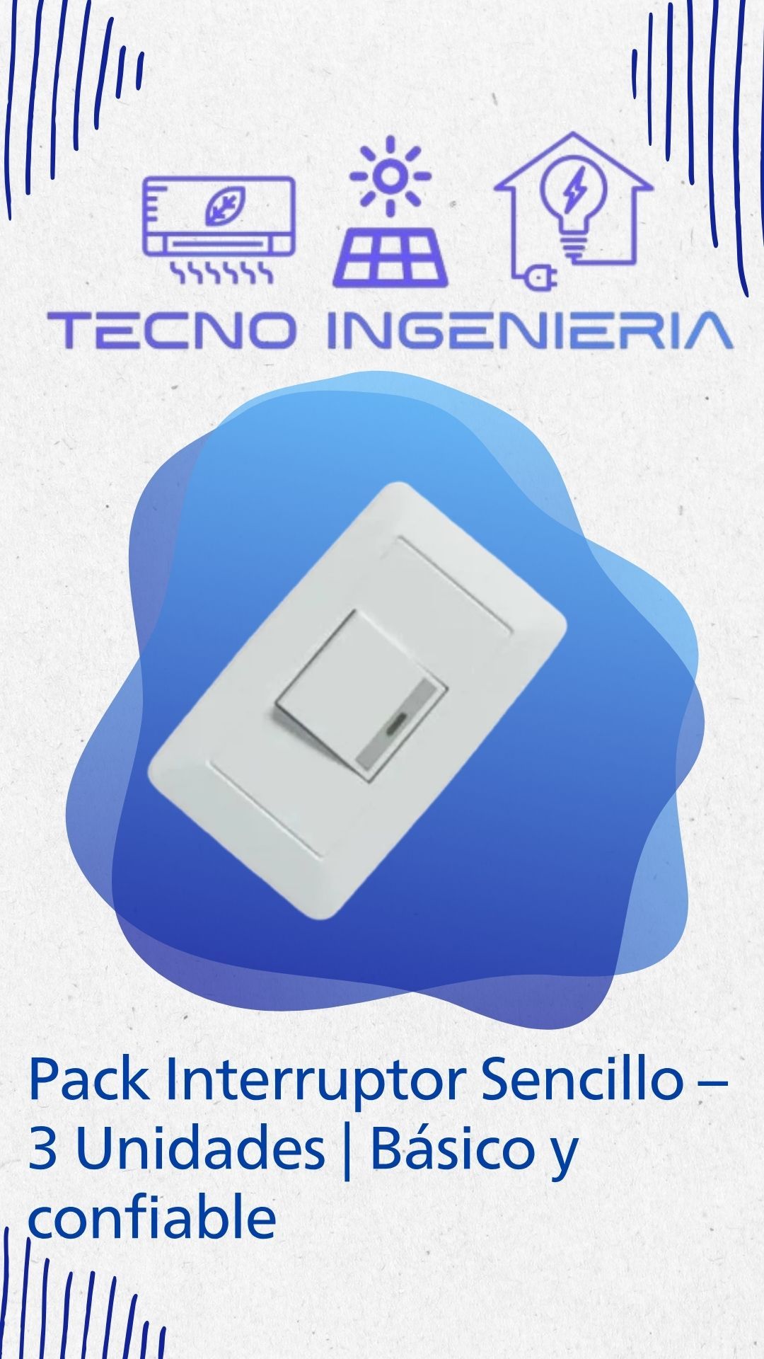 Pack Interruptor Sencillo – 3 Unidades | Básico y confiable