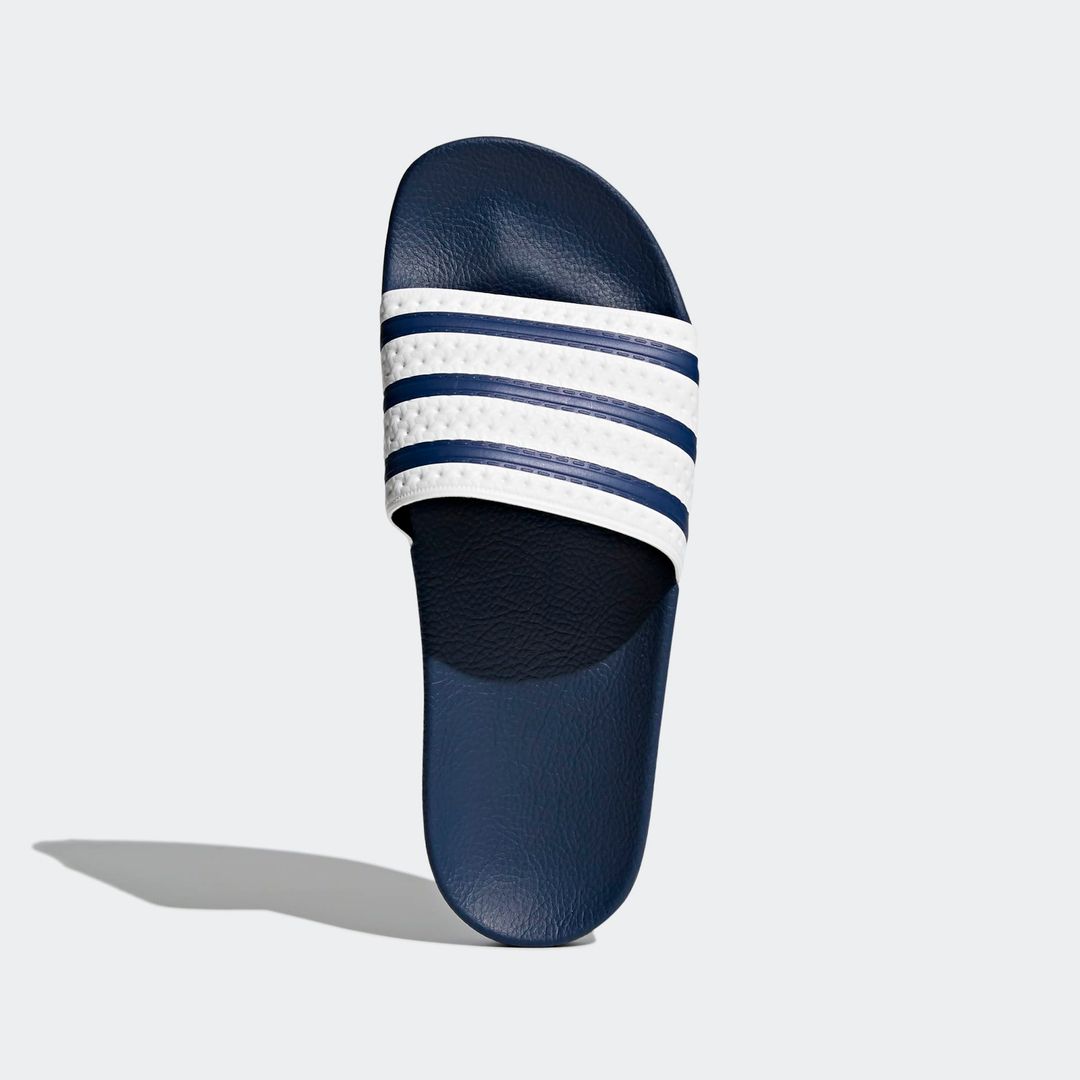 Adidas adilette white & blue slides 