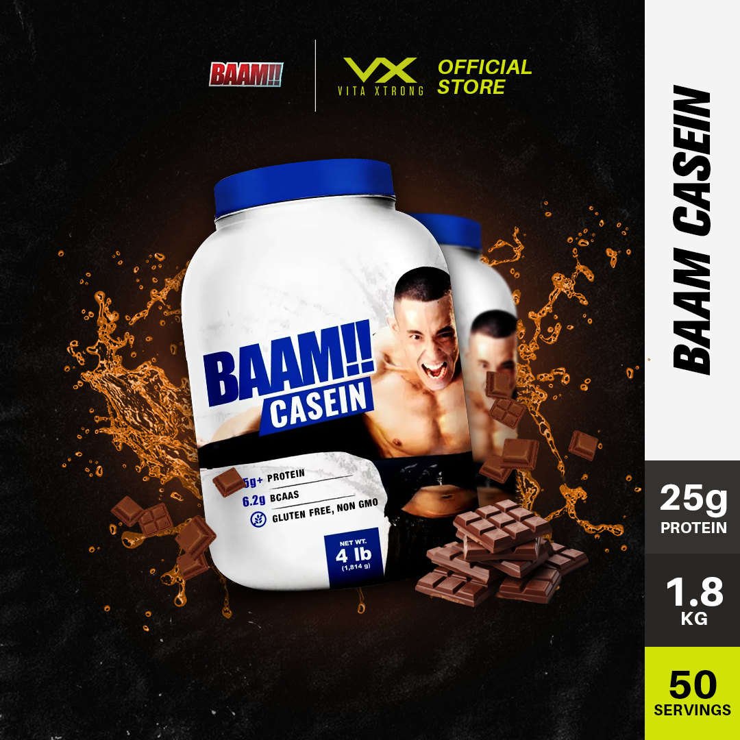 BAAM Casein 4lbs (1.8KG) | Night Protein for Lean Muscle & Recovery