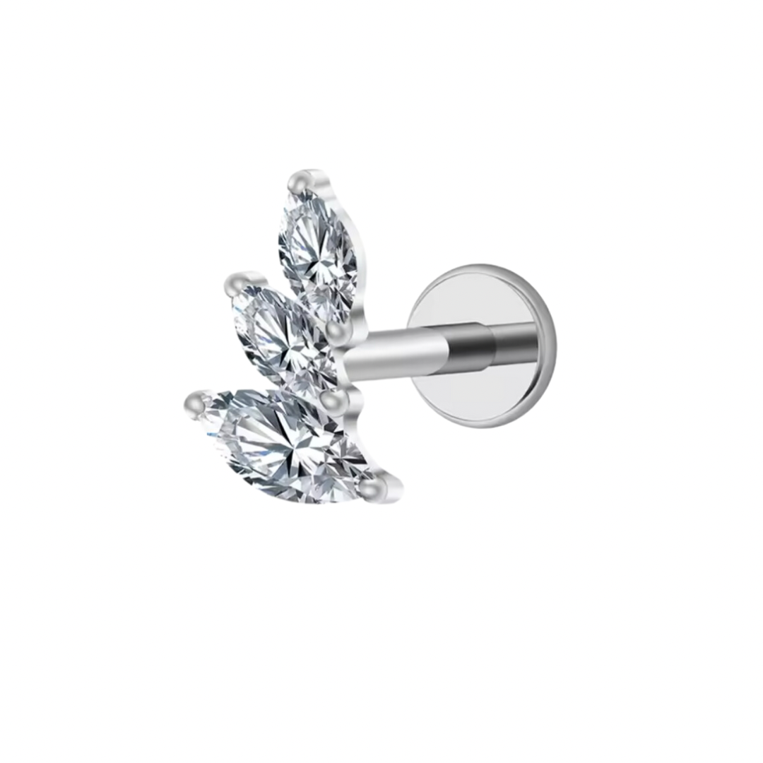 Labret tres petalos