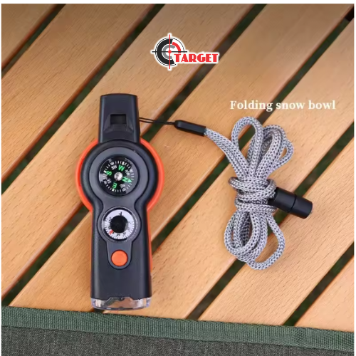 Outdoor Camping 7-In-1 Multi-Function Whistle (Survival and Safety Whistle) For Hiking.
