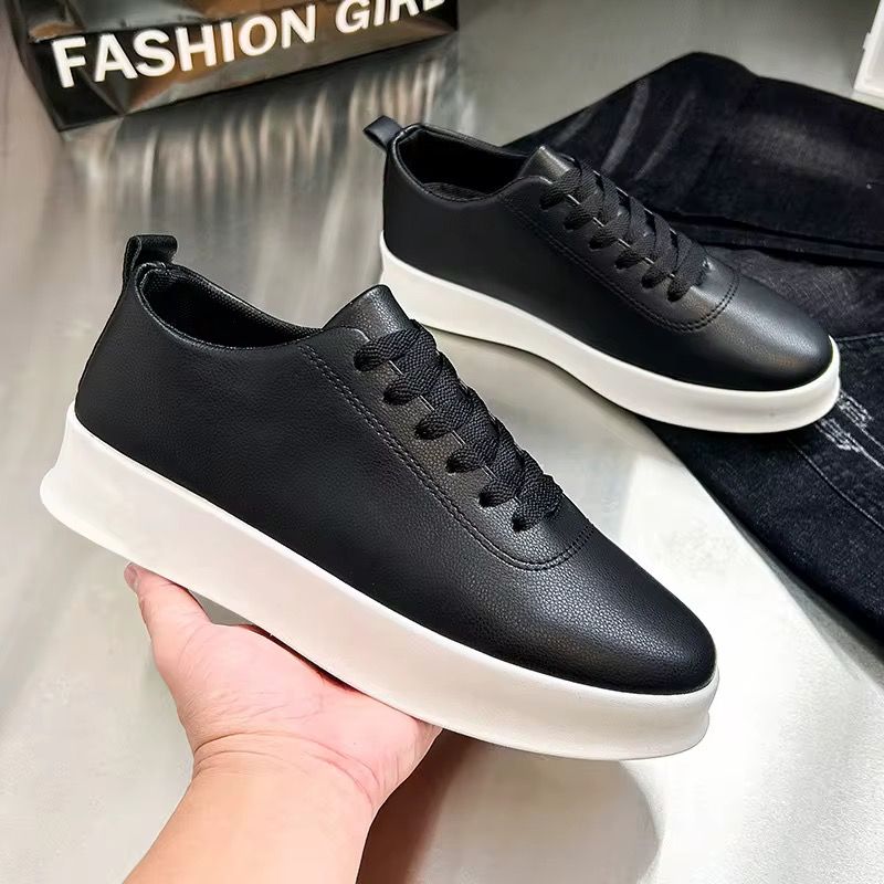 Mens Casual Lightweight Sports Running Shoes One Foot Sliding Board PU Insole Lazy Sports Lace Shoes Foreign Trade Cross-Border