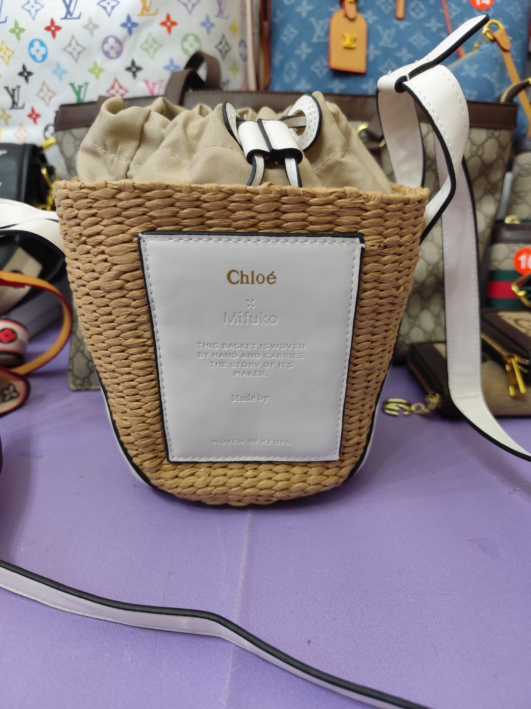 Bolsos CHLO, mimbre blanco 