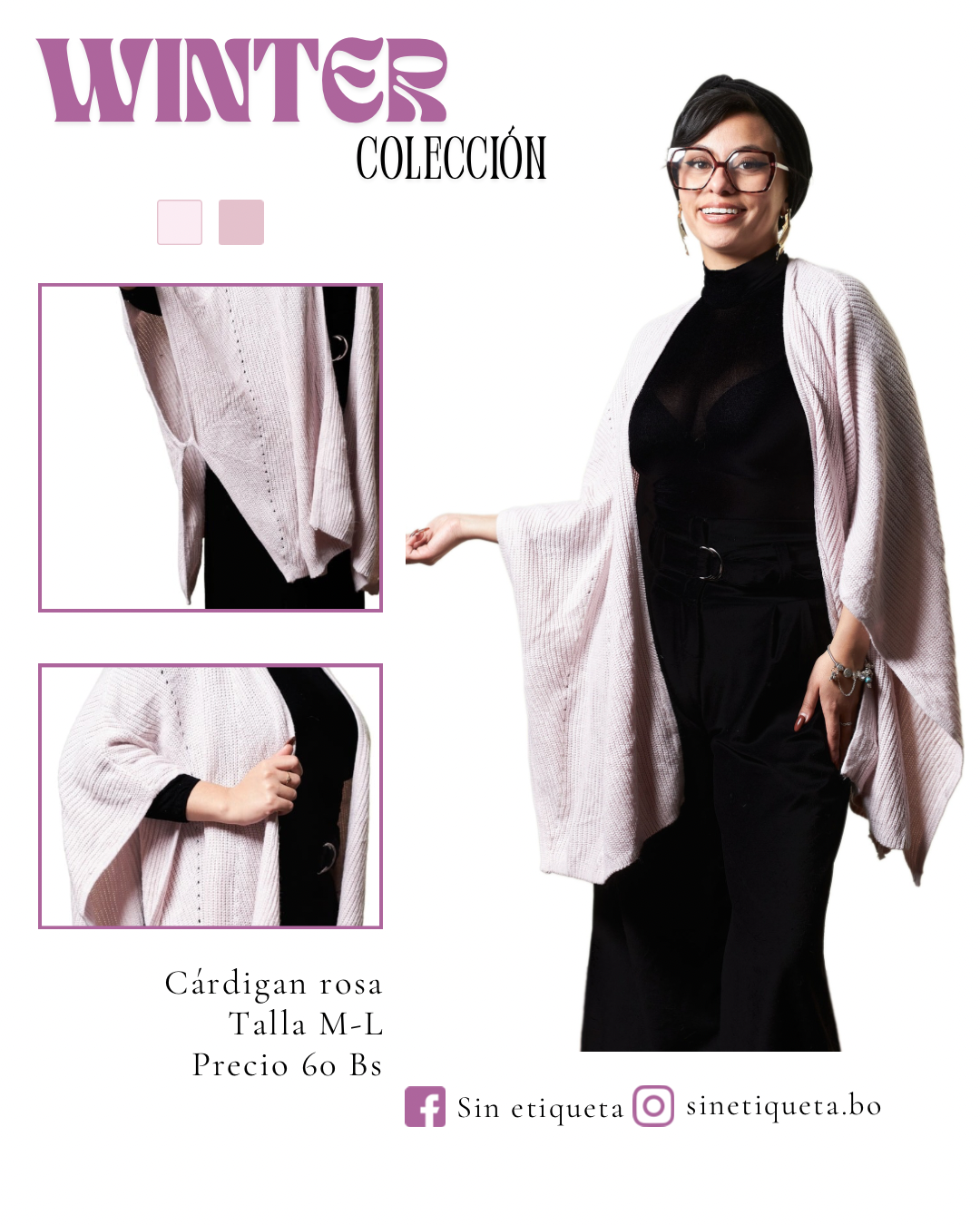Cardigan rosa