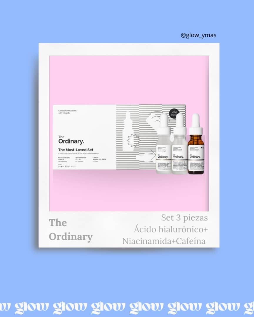 The Ordinary set 3pc Ácido hialuronico-niacinamida-cafeína 