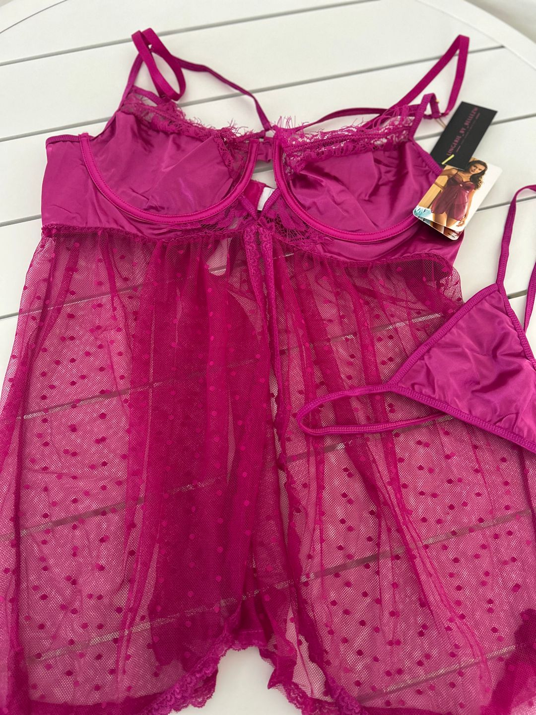 Flirty Fuchsia baby doll  sleep wear